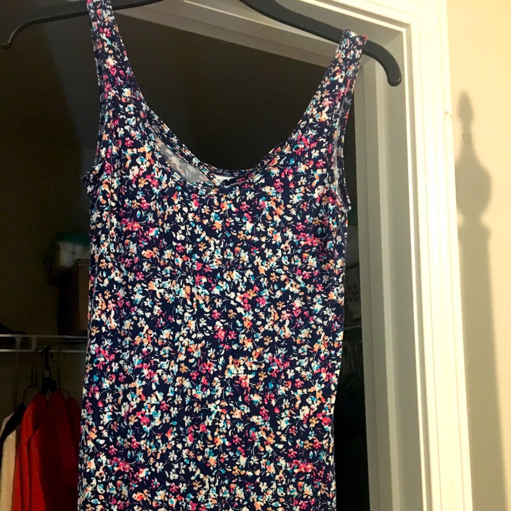 Gently Worn, floral print, cross front, long length